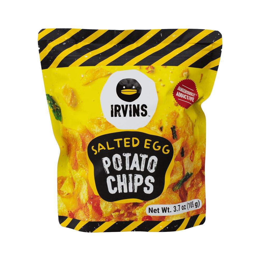 Irvins Irvins Salted Egg Potato Chips, 3.7 Ounce (Pack of 3)