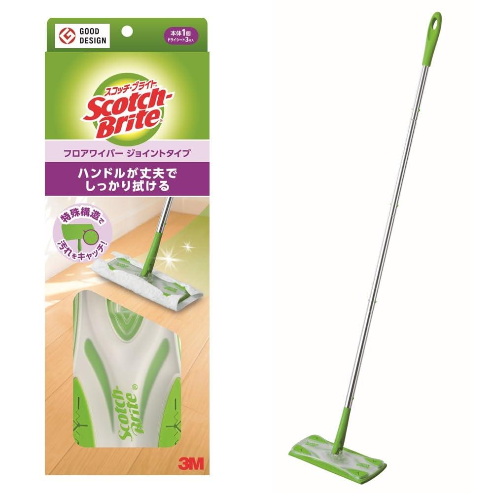 (3M) 3M Scotch-Brite Flooring Wiper, Main Unit, Joints, Floor Wiping, Cleaning, Dry Sheets, 3 Pieces