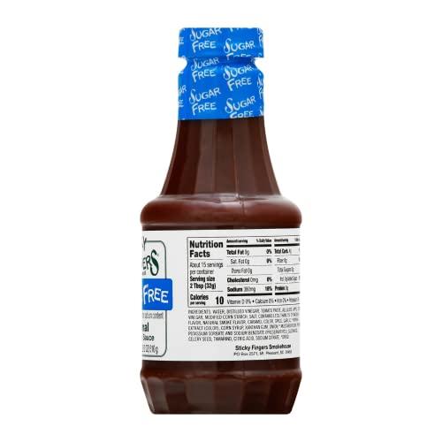 Sticky Fingers Sticky Fingers Sugar Free Barbecue Sauce, Original (18 Ounce, Pack of 2)