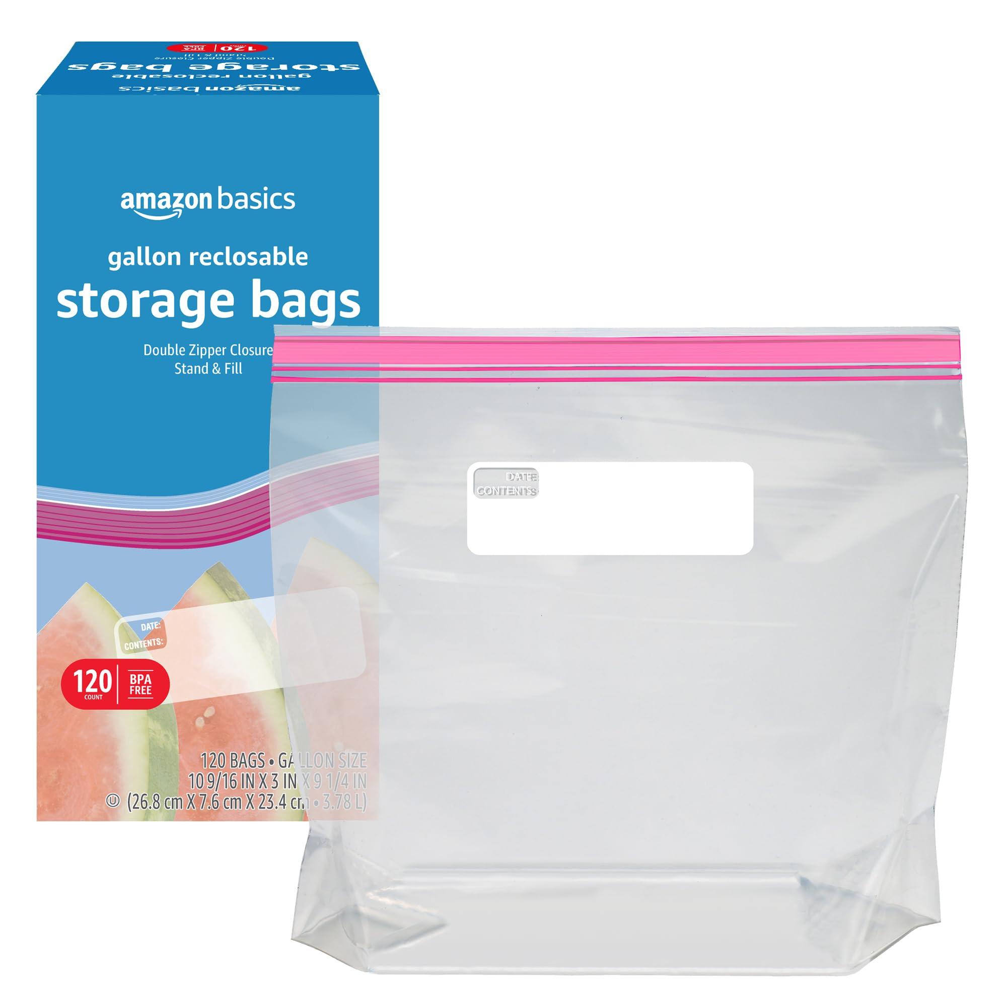 Amazon Basics Amazon Basics Gallon Food Storage Bags, 120 Count