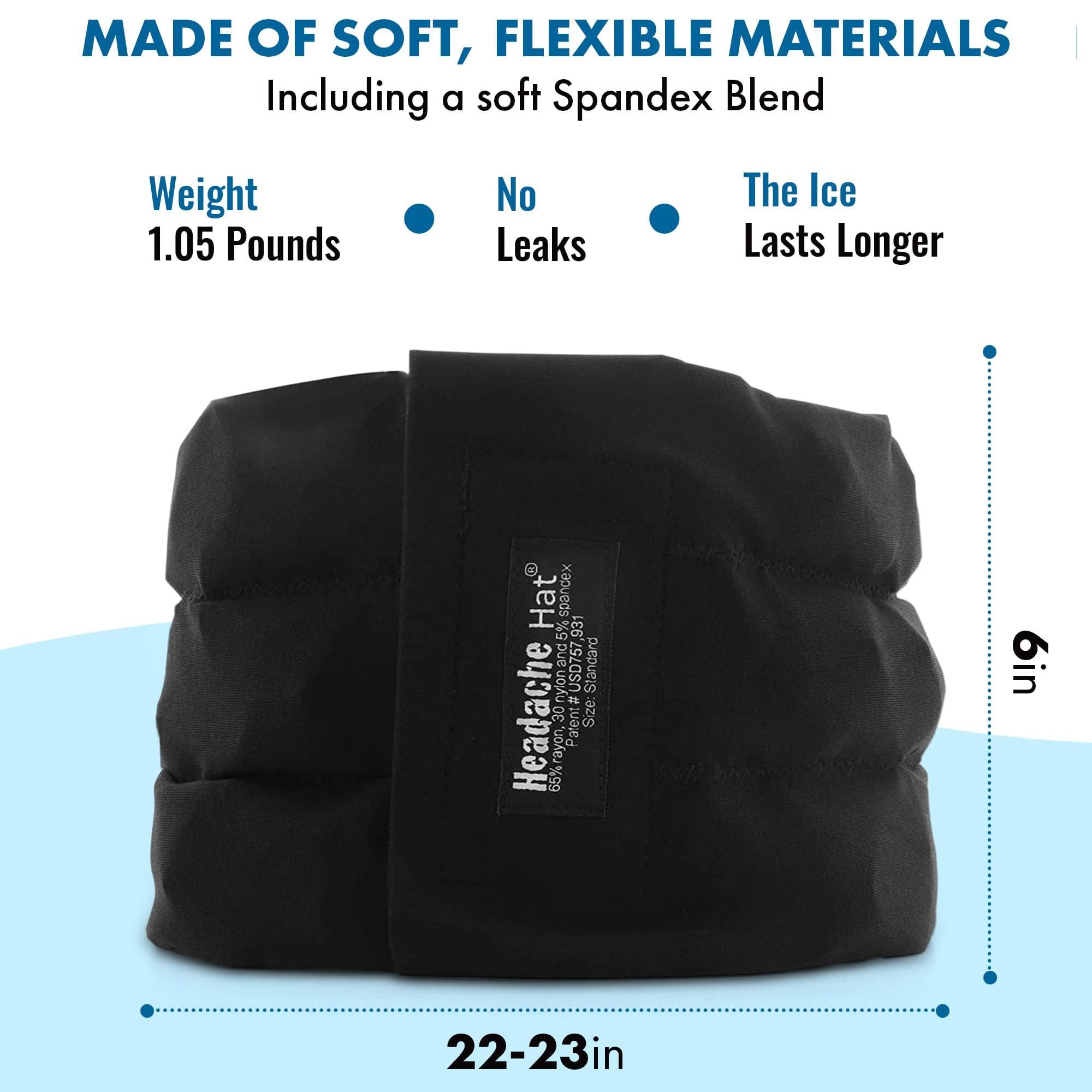 Headache Hat Headache Hat - US Assembly - Long Lasting Ice Cooling Relief - Tension Headache Cap - Migraine Cap for Natural Cooling Therapy - Migraine Mask - Standard Size