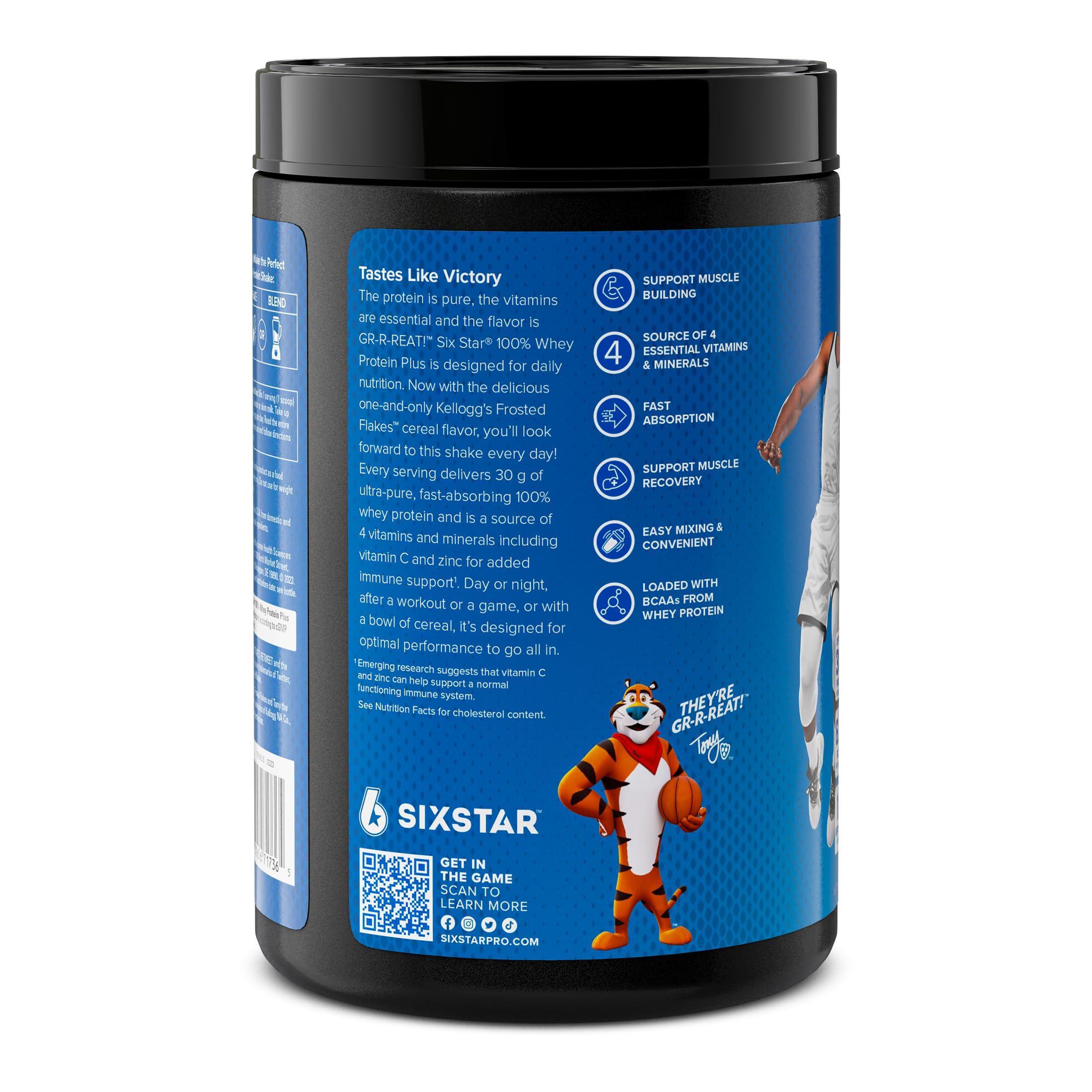 Six Star Six Star Whey Protein Powder Plus Kellogg\'s Froot Loops & Frosted Flakes Flavors | 30g Protein | Muscle Builder for Men & Women | 1.8lb Each