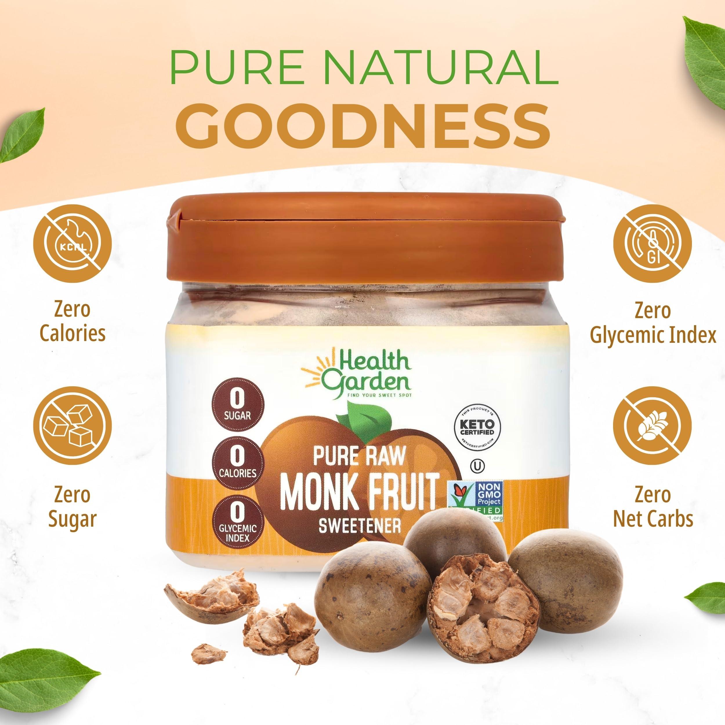 HEALTH GARDEN Raw Monk Fruit 3 oz Jar