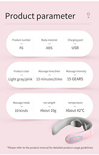 Shengshili Constant Temperature Hot Neck Massager Ultra-Light Smart Shoulder Neck Massager Vibration Massage Massager Small Design Family Travel Giving Woman Man Parent (Pink)