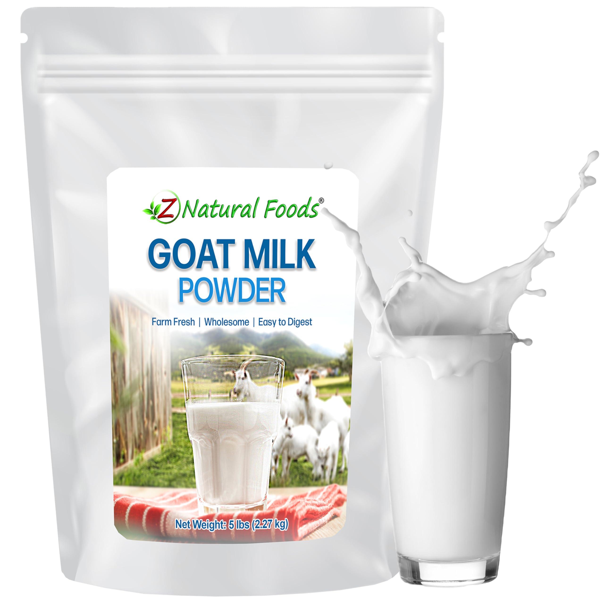 Z Natural Foods Z Natural Foods Goat Milk Powder - Pure Netherlands Full Cream Milk, Powdered Goat Milk, Highly Nutritious, Easy Digestion - Whole Goats Milk for Adults for Smoothies, Cooking, Baking, 5 lbs