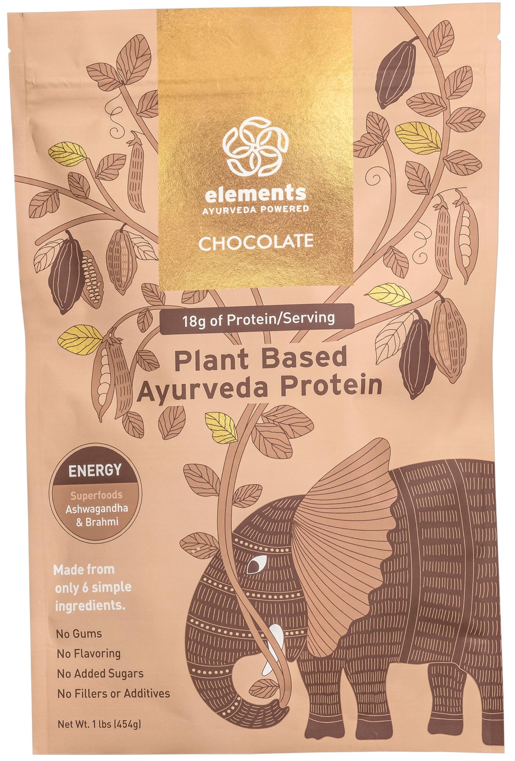 Elements Truffles Elements Plant Based Vegan Chocolate Protein Powder - Meal Replacement Shake Made from Pure Organic Yellow Peas & Raw Cacao - Keto, Dairy Free, Soy Free, Paleo, and Non-GMO - 1lb - 14 Servings