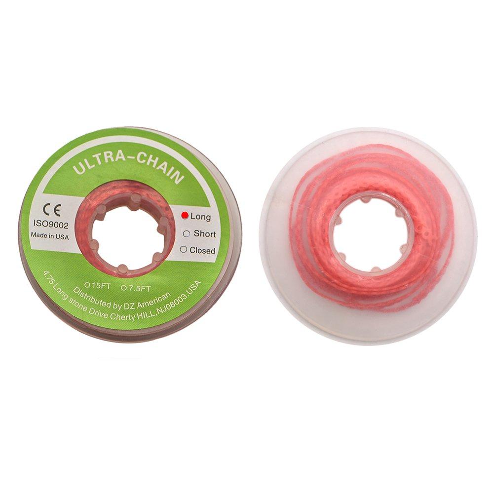 Angzhili Dental Orthodontic Elastic Chain Power Chains (Long, Red)
