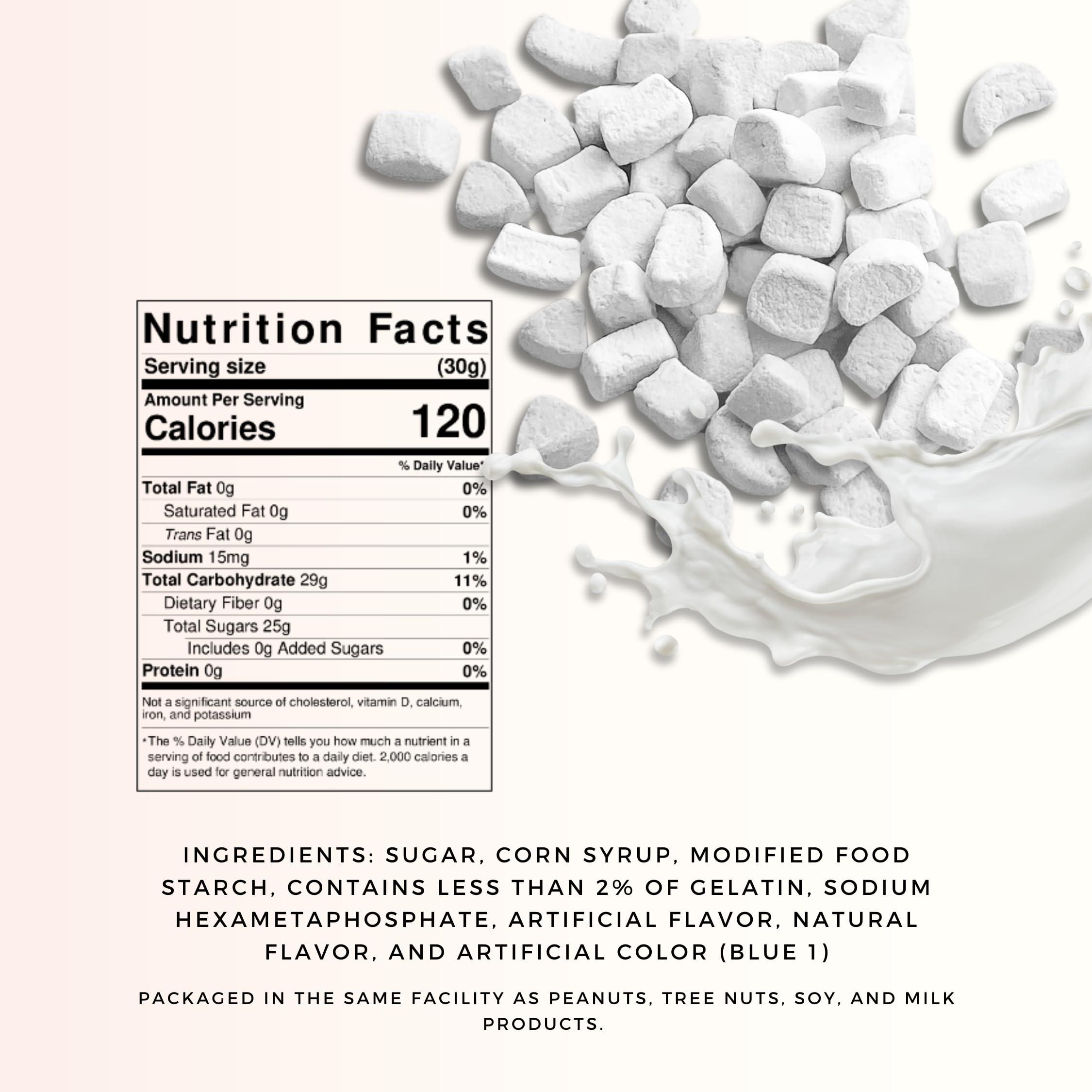 KIDU Dehydrated Marshmallow Bits 1.5 Pound Resealable Bulk Bag Cereal White Assorted Shapes, Perfect For Easter, Saint Patrick's Day Celebration