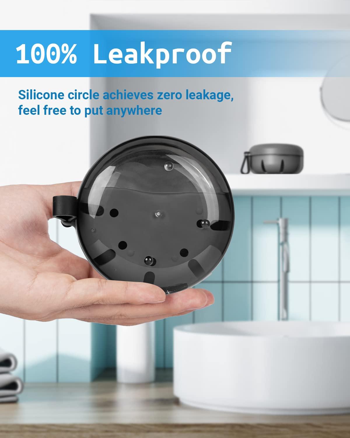 SEANCHEER Denture Bath Case, Denture Cup, Leak Proof Portable Retainer Case, Denture Cleaning Kit with Cleaner Brush, Denture Box with Strainer & Mirror, Denture Case for Aligner Retainer Mouth Guard