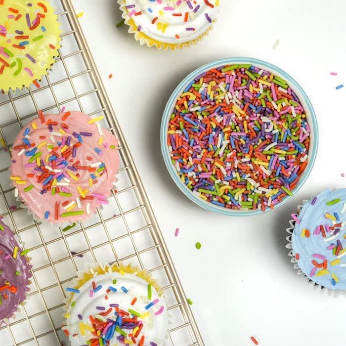 A Great Surprise BULK Natural Rainbow Sprinkles - 18 LB Wholesale Sprinkles - NON GMO, Dye-Free Jimmies - Bulk Sprinkles No Artificial Dye for Cake Decorating - Great for Bakeries, Ice Cream Shops, Catering Large Parties