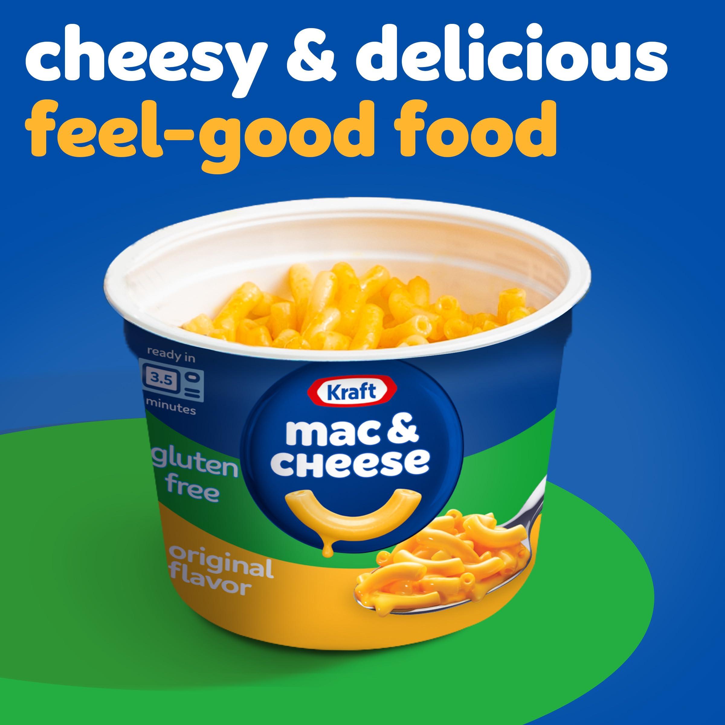 Kraft Kraft Gluten Free Original Mac & Cheese Macaroni and Cheese Dinner, 4 ct Pack, 1.9 oz Cups