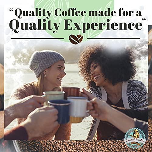 Hawaiian Paradise Coffee Hawaiian Paradise Coffee 10% Kona Dark Roast Decaffeinated -18 Count Single Serve Cups - Dark & Bold Flavor - Decaf - Compatible with Keurig K-Cup Brewers