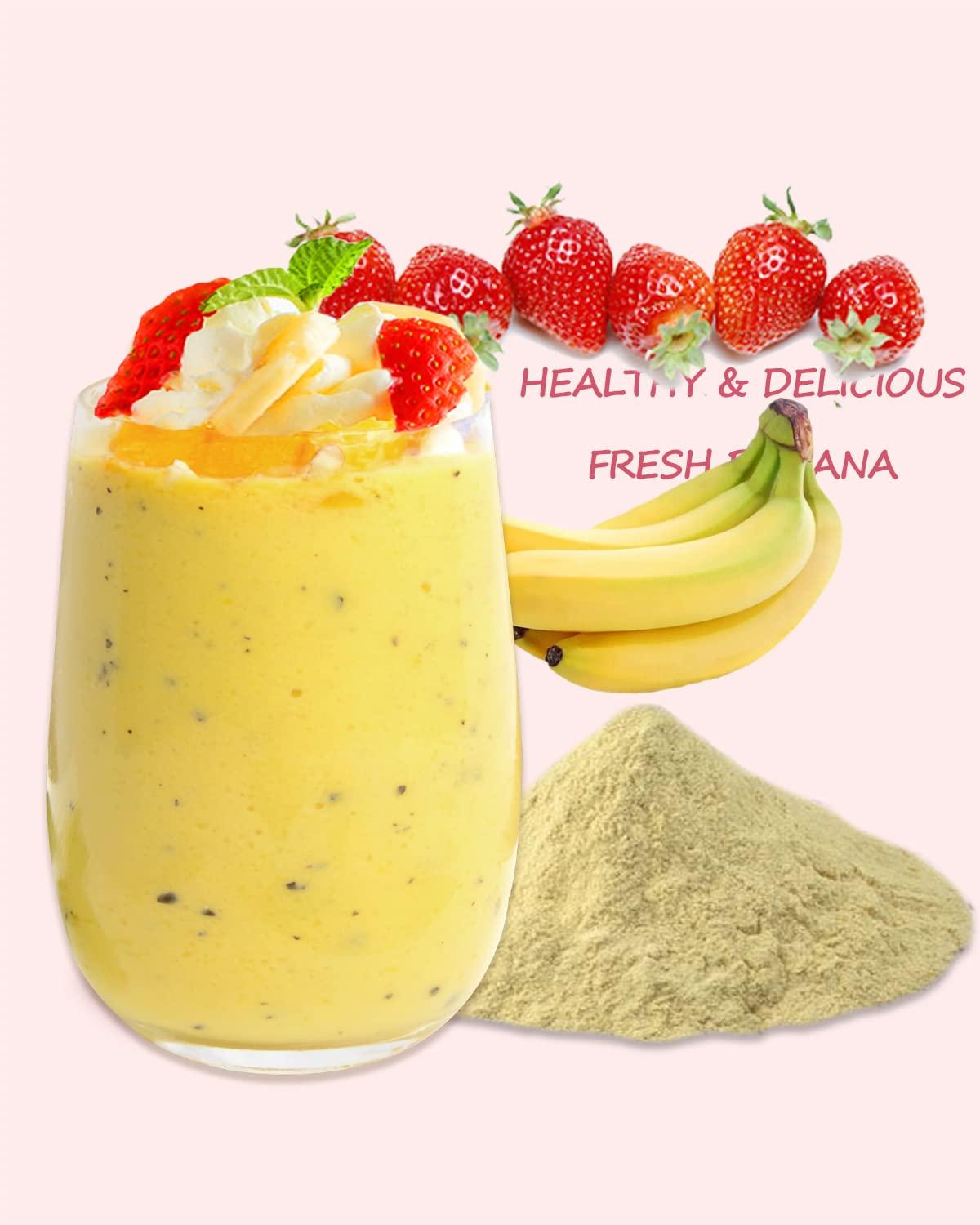 TUOTAI Nature Banana Fruit Powder,Freeze Dried Banana Powder, 4 Ounces, Banana Powder for Cake, Drinks and Baking Food