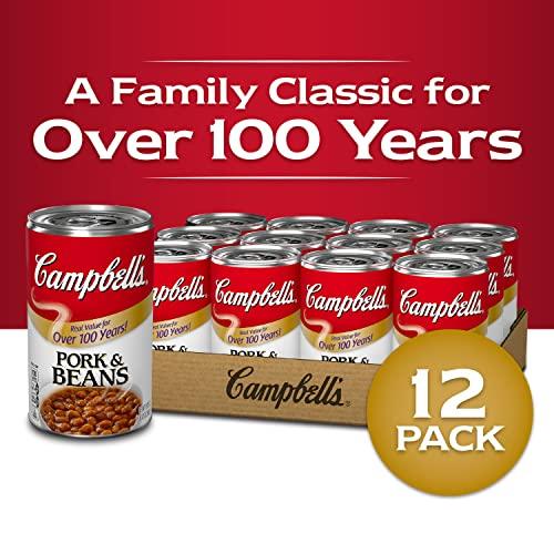 Campbell's Campbell's Canned Beans, Pork and Beans, 19.75 oz. Can (Pack of 12)