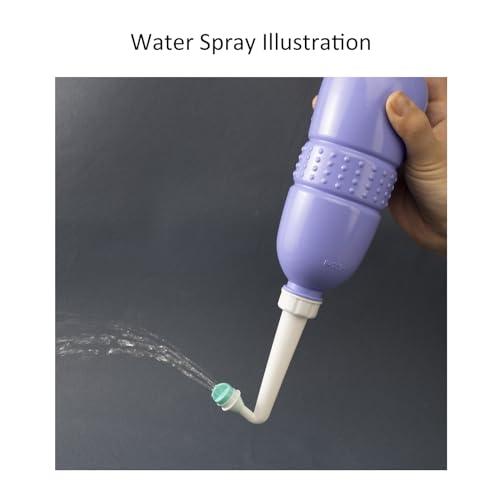 aicci aicci Peri Bottle for Postpartum Care, Portable Travel Bidet for Women, 17oz Large Capacity Perineal Bottle for Feminine Hygiene with Travel Bag and Angled Nozzle (Purple)