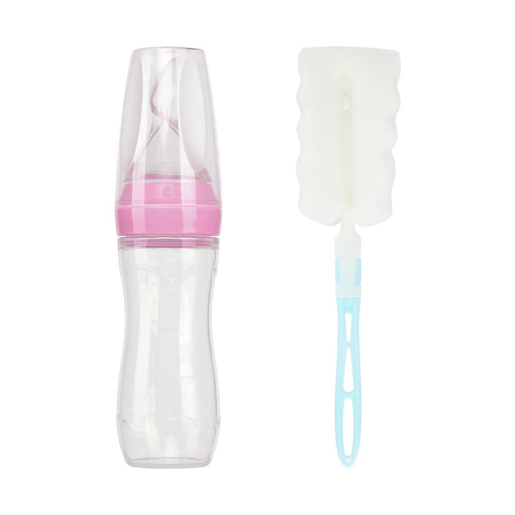 ITODA ITODA Drinking Aids Feeding Cup for Bedridden Elderly Senior Adults, Disabled Patient Maternity, Flow Dysphagia Control Convalescent Water Porridge Soup Liquid Feeder Bottle with Stopper, Brush