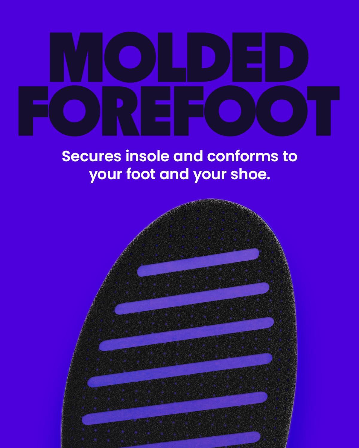 Move MOVE Game Day - All-Purpose Support Insoles - Plantar Fasciitis, Running, Shock Absorption, Flat Feet, Arch Support, Basketball, Active Lifestyle, Walking and Athletics (M 8-8.5 / WM 9.5-10)