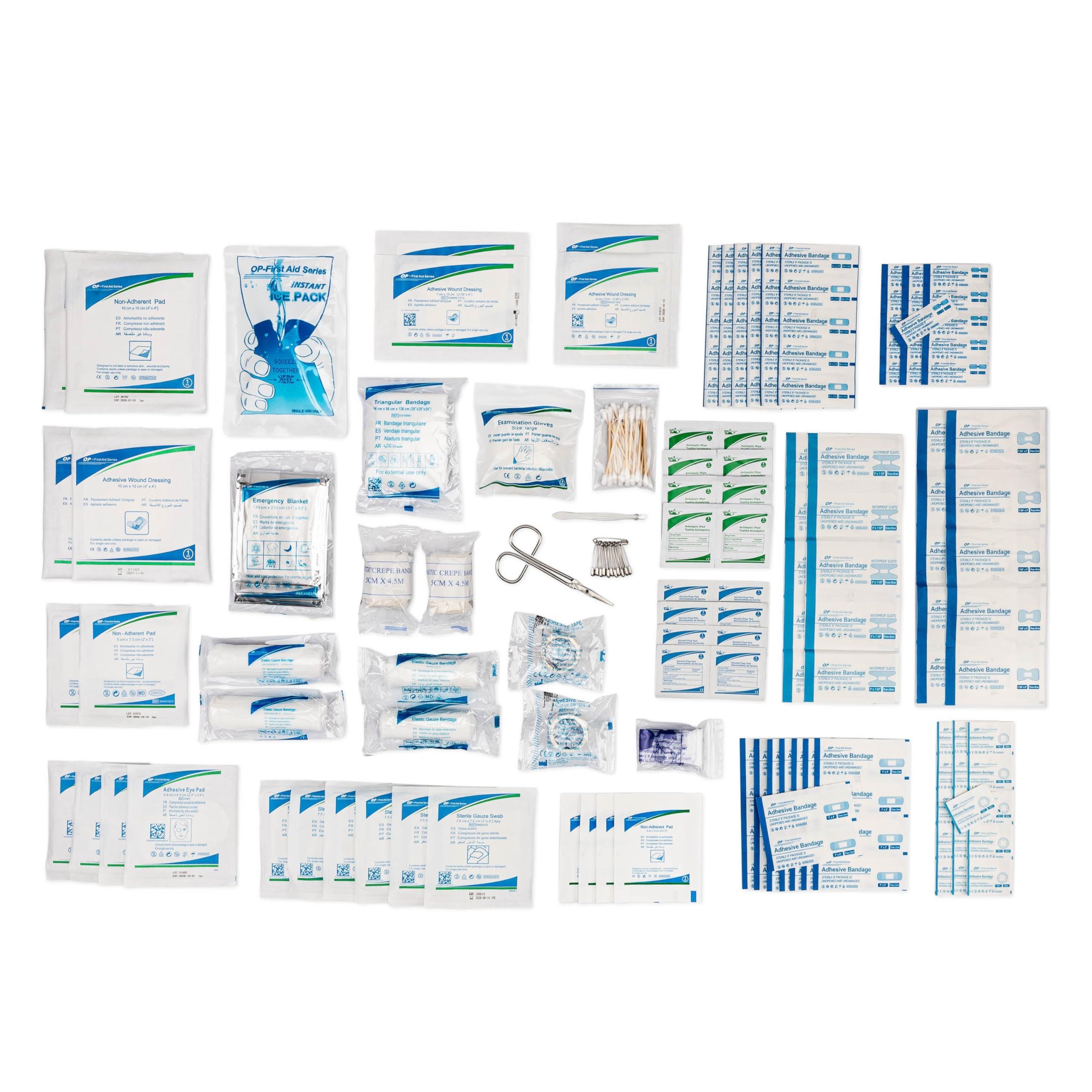 MedSoft First Aid Kit Refill - 200 Piece - Extra Replacement Supplies, Loose Packed Restock Supply Pack