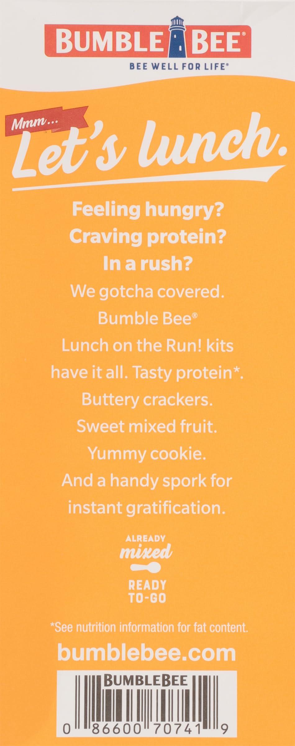 Bumble Bee Bumble Bee Lunch On The Run Chicken Salad with Crackers Kit, 8.2 oz - Ready to Eat, Includes Crackers, Cookie & Mixed Fruit - Shelf Stable & Convenient Source of Protein