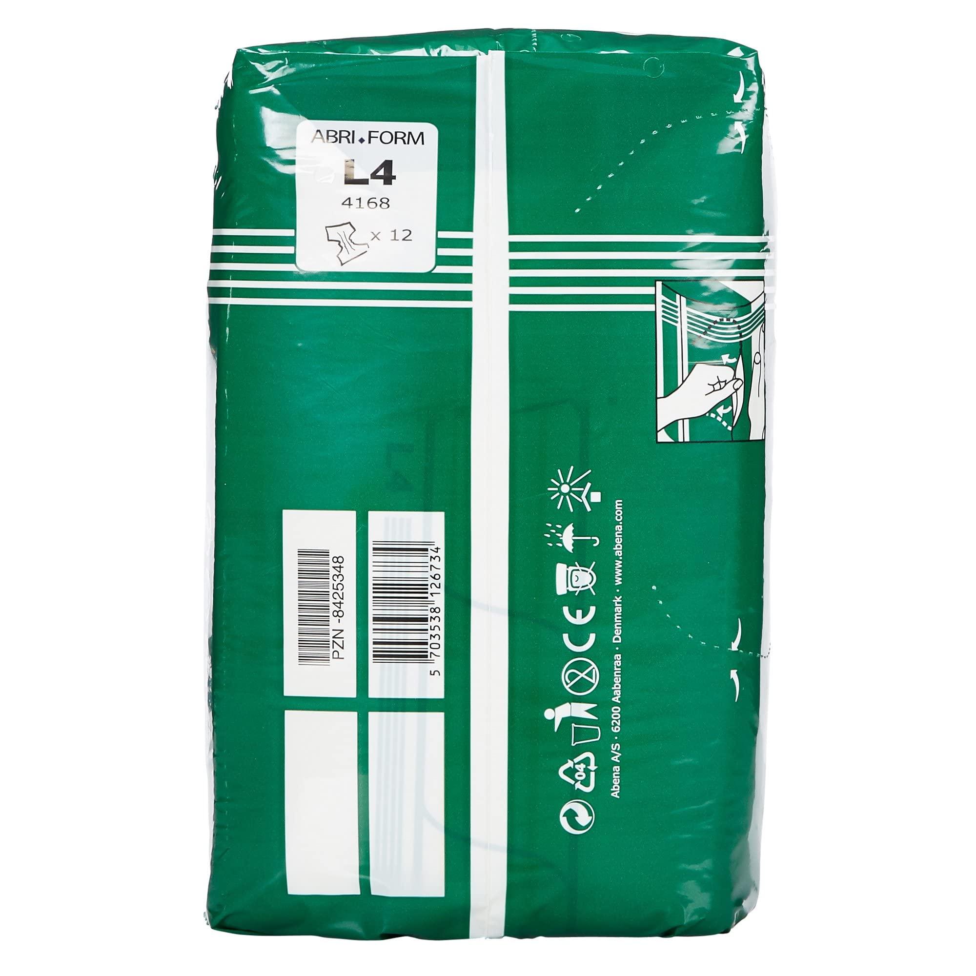 Abena Abena Abri-Form Comfort Plastic-Backed Briefs, Level 4, (Medium to Large Sizes) Large, 24 Count