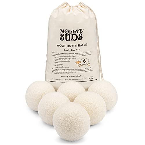 Molly's Suds Molly's Suds Peppermint Laundry Detergent Pods (120 Loads) & XL Wool Dryer Balls (White) Bundle