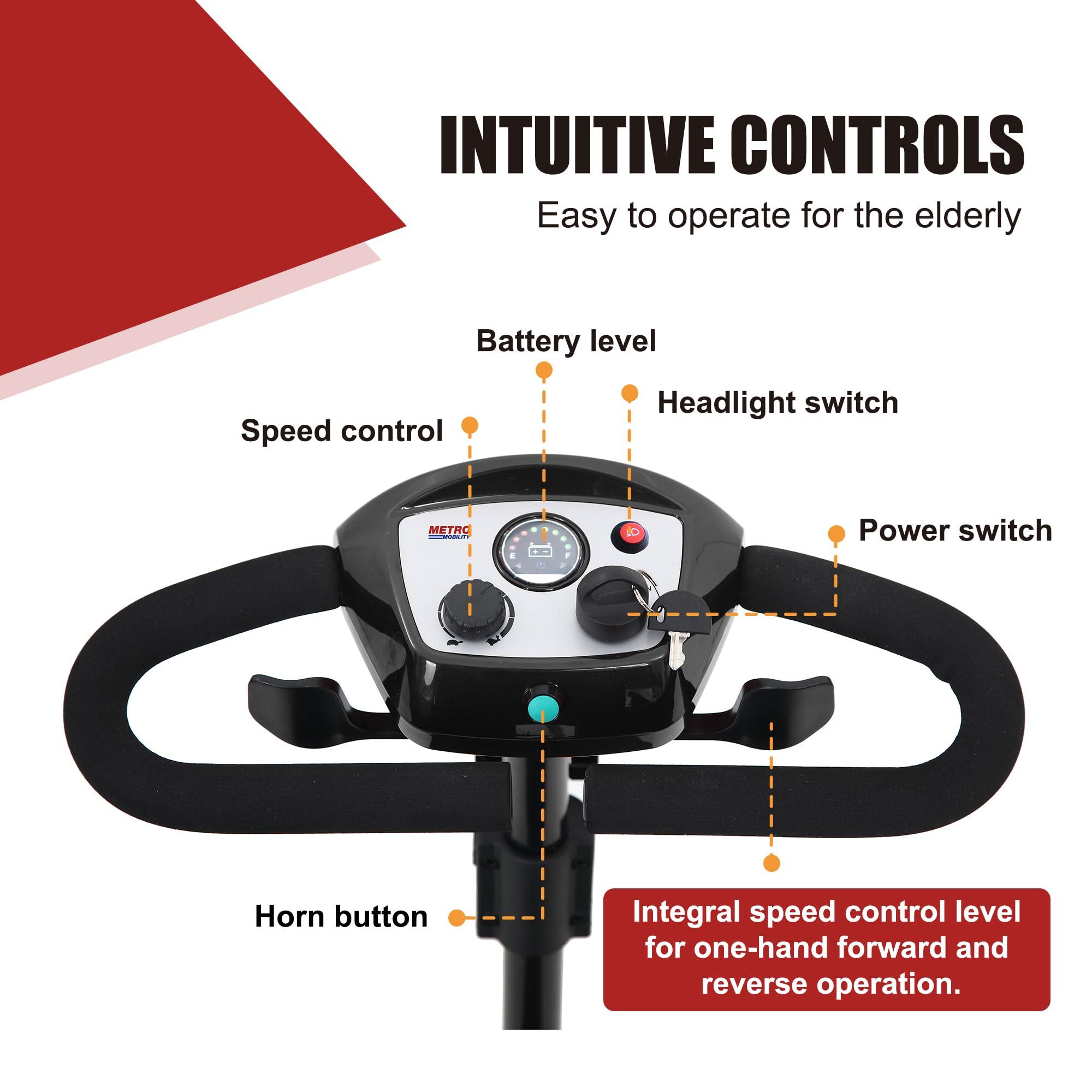 MWrouqfur Folding Mobility Scooter for Seniors 4 Wheel Scooter for Adults Electric Medical Scooter Compact for Foldable in Boot Trunk for Traveling with Seniors (Green)