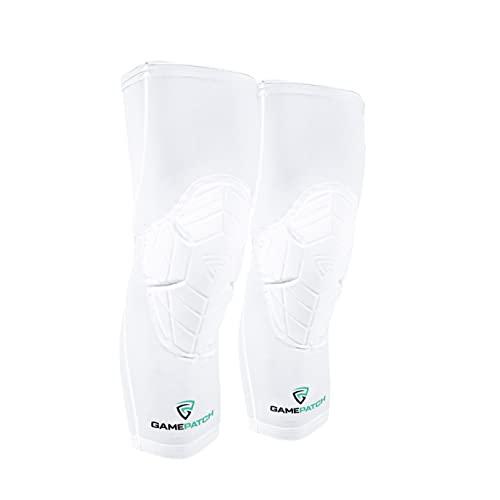 Gamepatch Gamepatch Knee Pads | Compression Sleeve Joint Protection | Shock Absorbing Technology | Men Women Kids, White, Size XXL