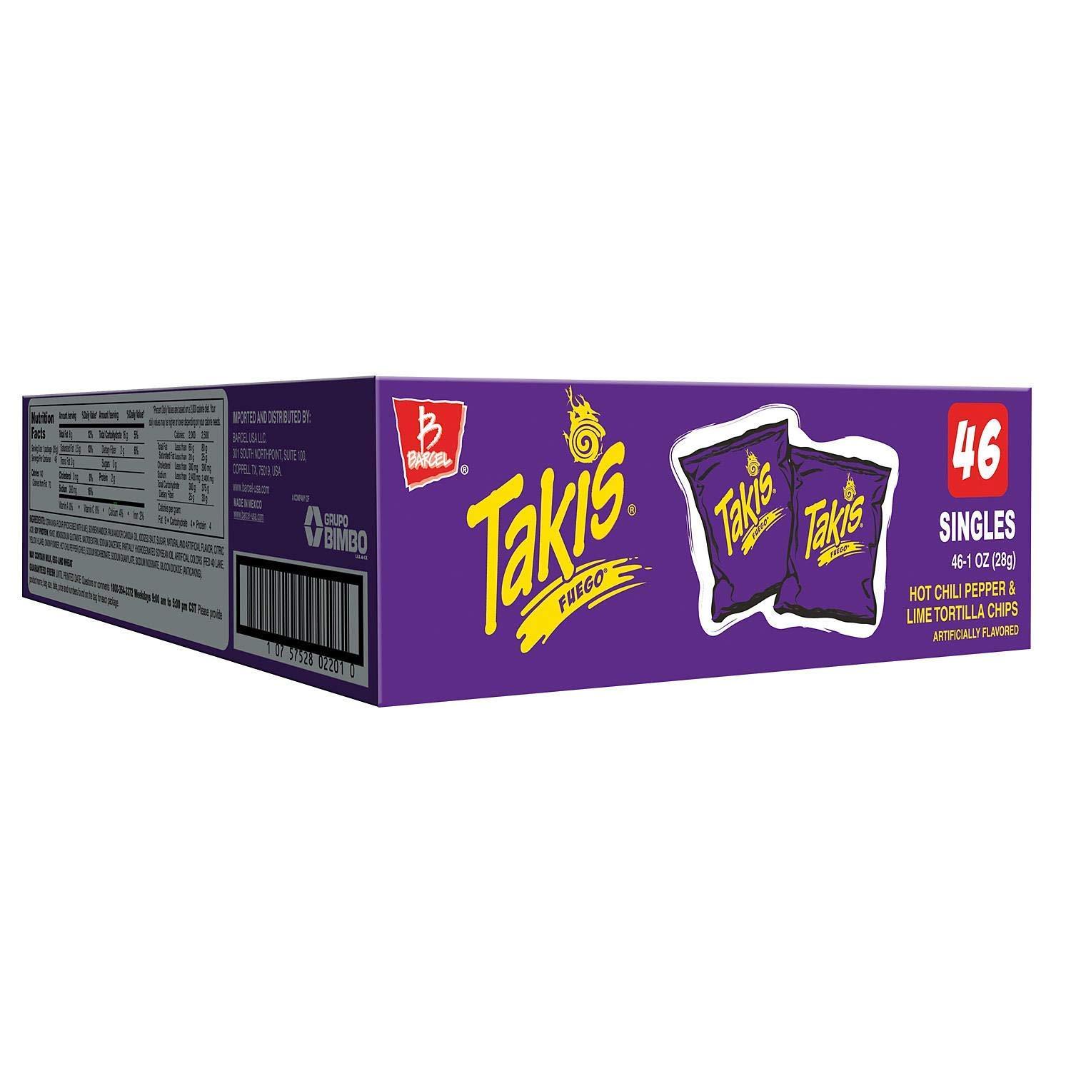 Barcel USA A Product of Takis Fuego (1 oz., 46 pk.) - PACK OF 2