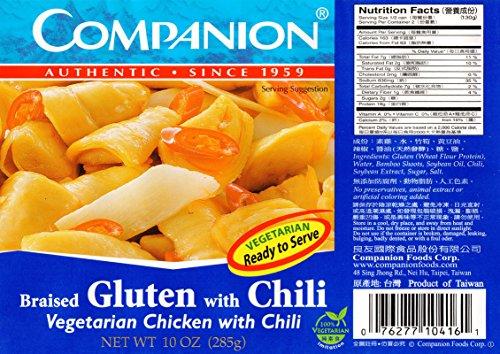 Companion Foods Companion - Vegetarian Chicken with Chili, 10 oz. Can (Pack of 12)