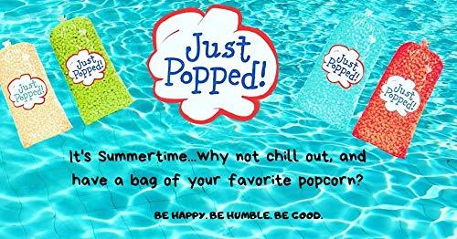Just Popped Just Popped - Gourmet Delicious Movie Theater Butter Popcorn Green Colored - Independence, Weddings, Birthdays & Anniversaries 4 - Pack (72 Cups per Case)