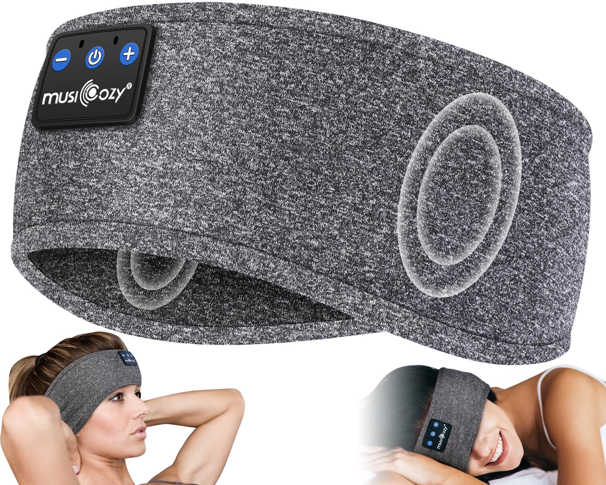 MUSICOZY MUSICOZY Heated Eye Mask Bluetooth 5.2 Headband Sports Sleep Headband Headphones, Wireless Music Sleeping Headphones Sleep Eye Mask Earbuds for Workout Running Insomnia Travel Yoga Cool Gadgets