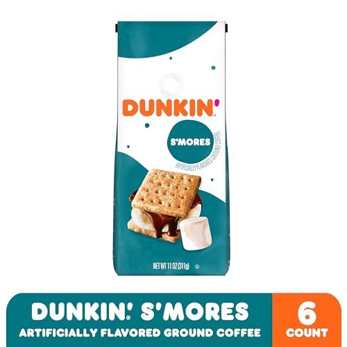 Dunkin\' Dunkin\' S\'mores Flavored Ground Coffee, 11 Ounce (Pack of 6)
