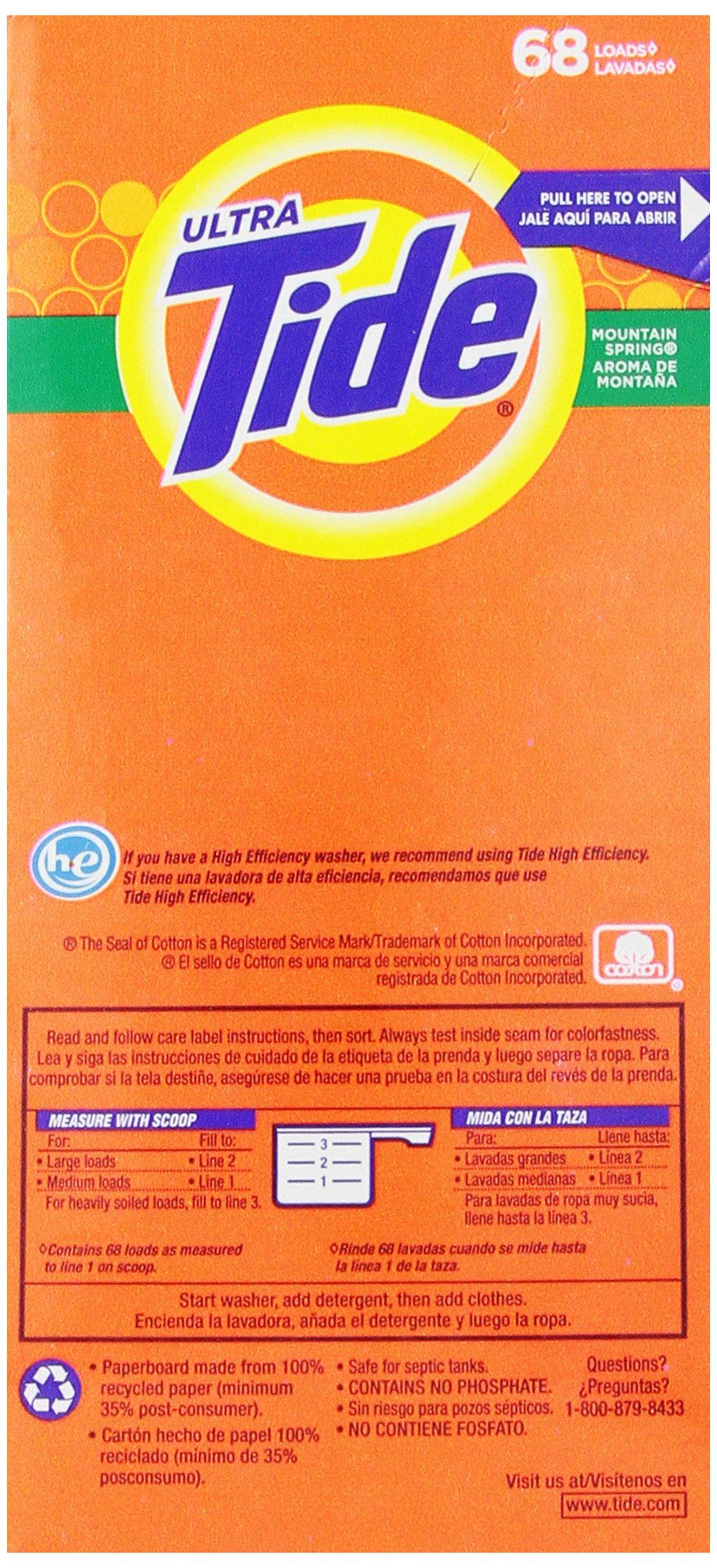 Tide Tide Powder Laundry Detergent, Mountain Spring, 68 loads, 95 oz