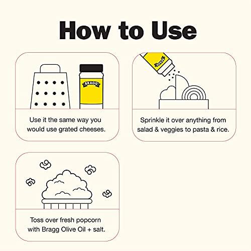 Bragg Bragg Premium 12 Ounce Nutritional Yeast Seasoning Pouch - Vegan, Gluten Free Cheese Flakes and Coconut Aminos, All Purpose Seasoning, 10 Oz, Single