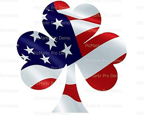 Art of Eric Gunty 1/2 Sheet - St. Patrick's Day Four Leaf Clover Birthday - Edible Cake/Cupcake Party Topper - D21738