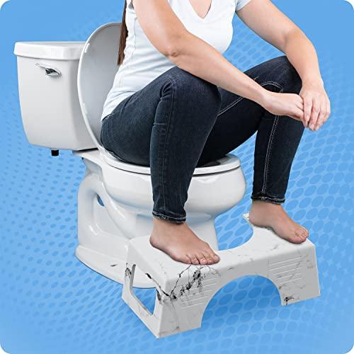 Squatty Potty Squatty Potty Carrara Marble Toilet Stool, Gray, 7 Inch Height