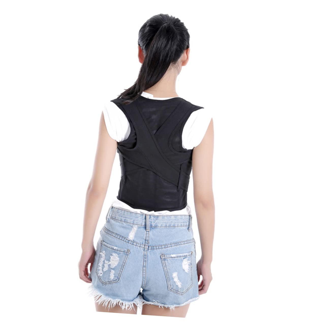 Mobestech Hunchback Brace Braces Brackets Support Belt Vest Posture Humpback Black