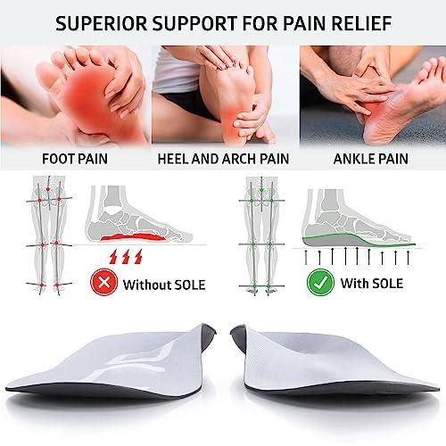 SOLE SOLE Active Thin with Metatarsal Pads Plantar Fasciitis Insoles, Men & Women - Arch Support Inserts for Foot Health and Heel Pain Relief, Orthotic Shoe Inserts Men & Women