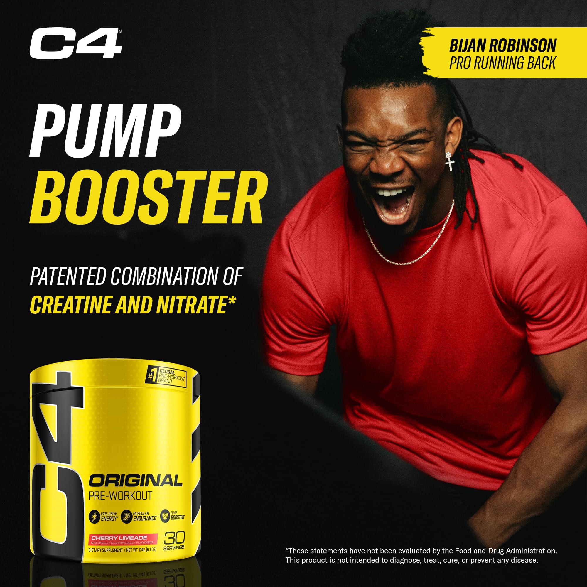 Cellucor Cellucor C4 Original Pre Workout Powder Cherry Limeade | Vitamin C for Immune Support | Sugar Free Preworkout Energy for Men & Women | 150mg Caffeine + Beta Alanine + Creatine | 30 Servings