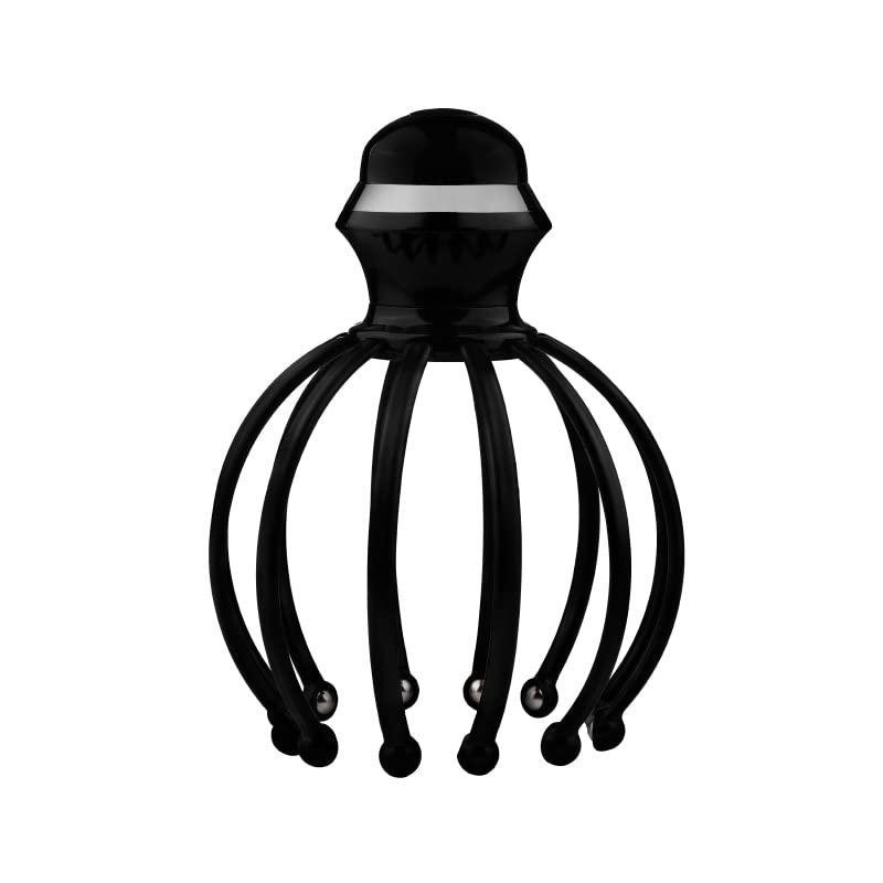 PABRO PABRO Vibration Head Massager Scalp Relaxation 12-Claw Electric Head Massage Instrument Octopus Head Acupuncture Massager Multiple Massage Modes Release Pressure Black