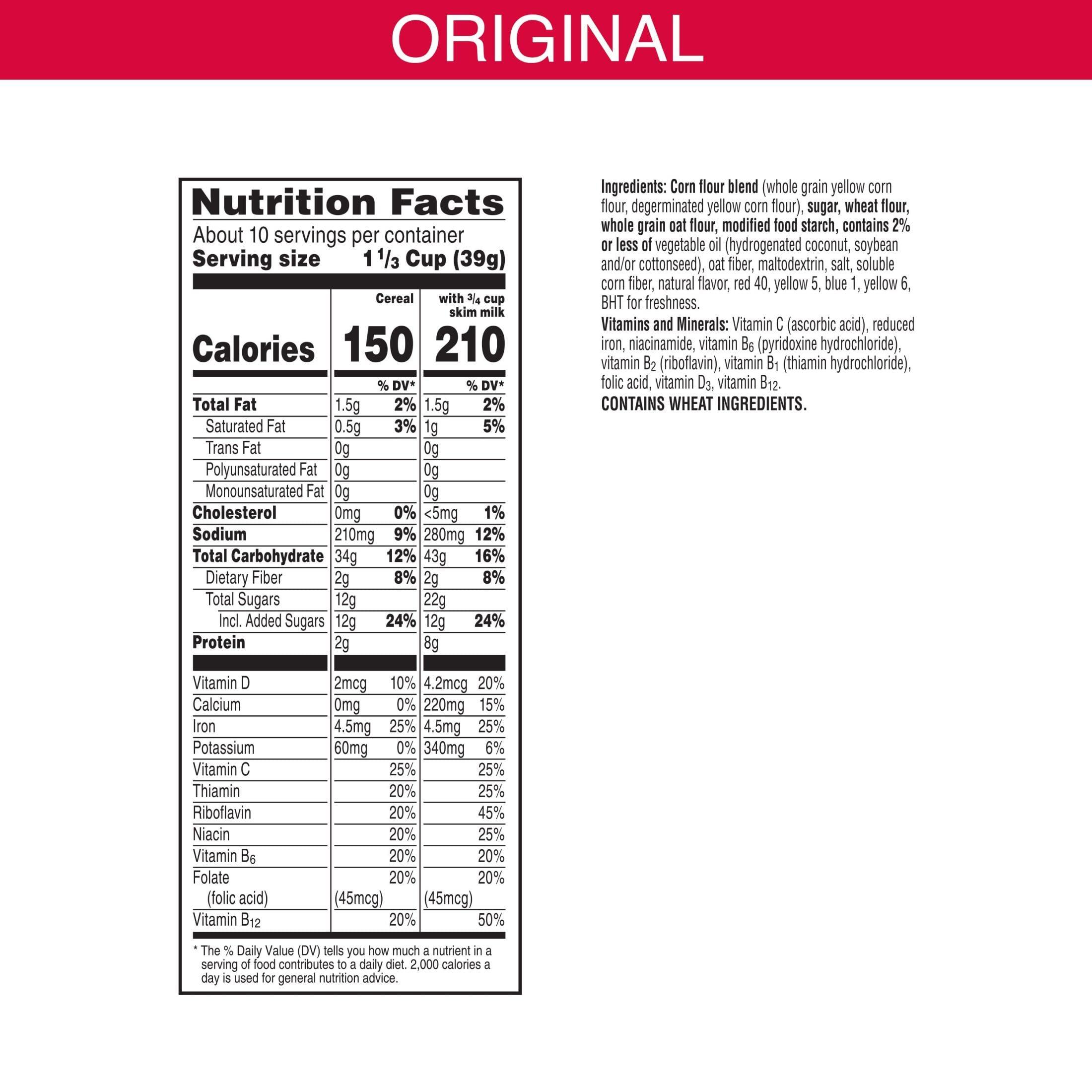 Froot Loops Froot Loops Breakfast Cereal, Fruit Flavored, Breakfast Snacks with Vitamin C, Large Size, Original, 14.7oz Box (1 Box)