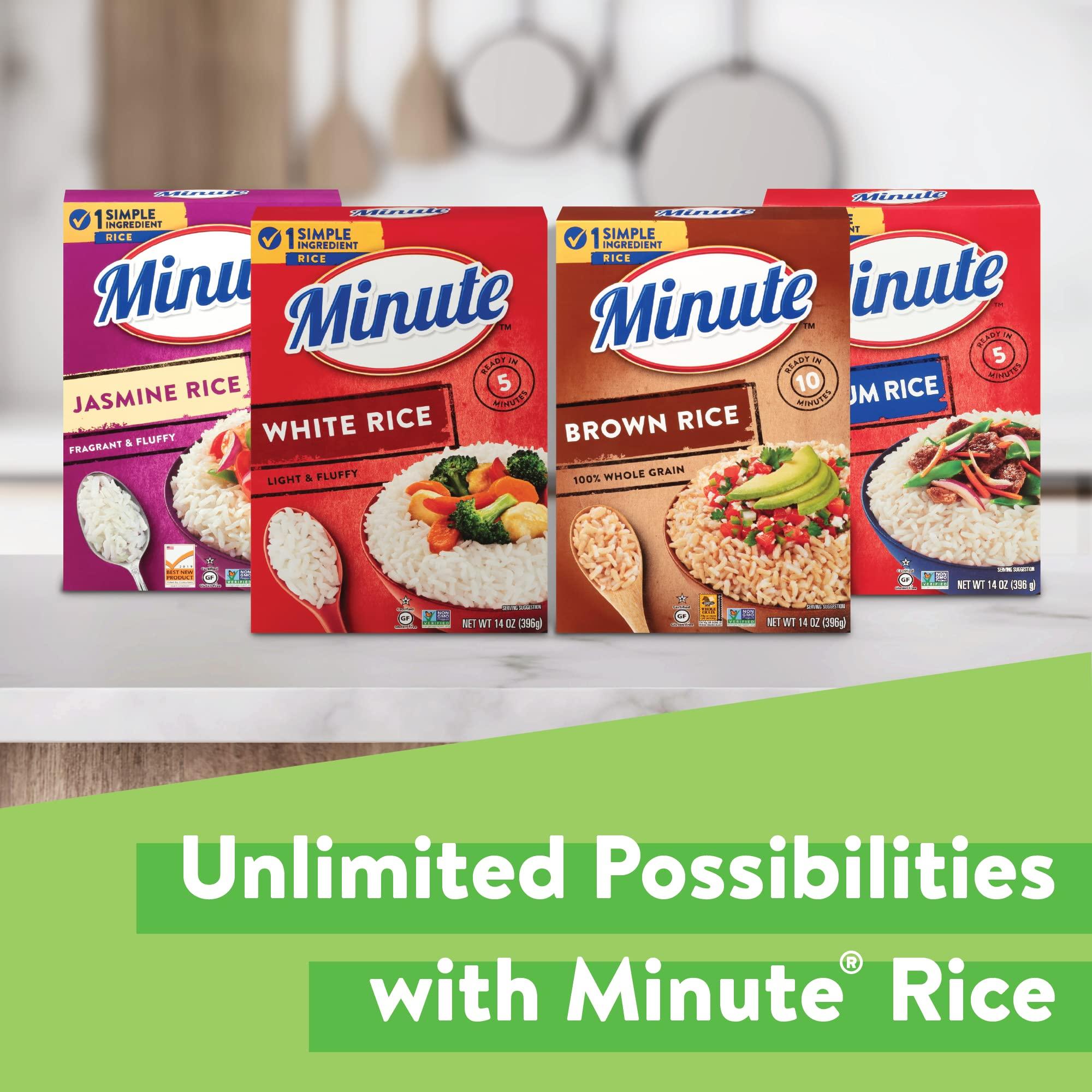 Minute Minute Brown Rice, Instant Brown Rice for Quick Meals, 28-Ounce Box (Pack of 4)