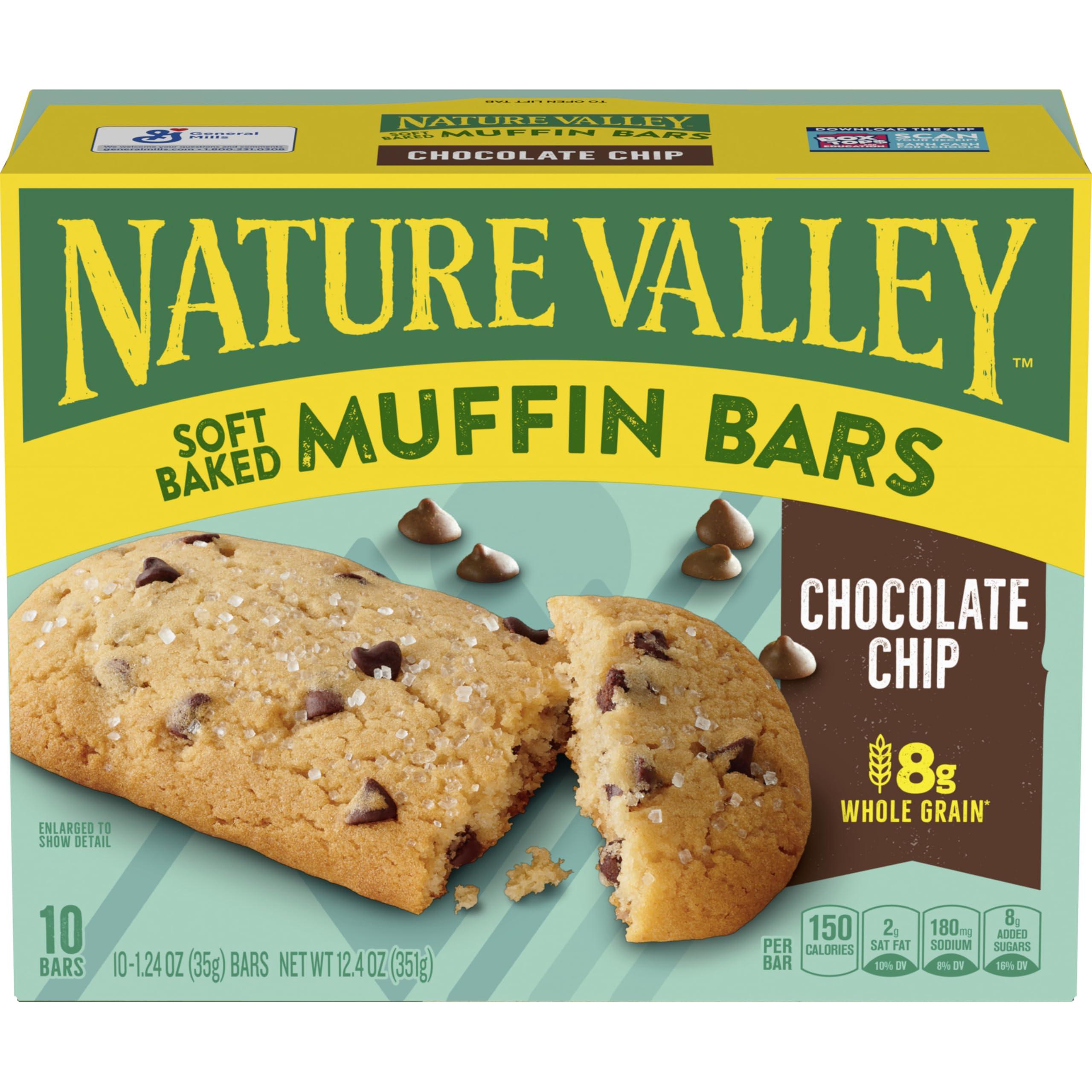 Nature Valley Nature Valley Soft-Baked Muffin Bars, Chocolate Chip, Snack Bars, 10 Bars, 12.4 OZ