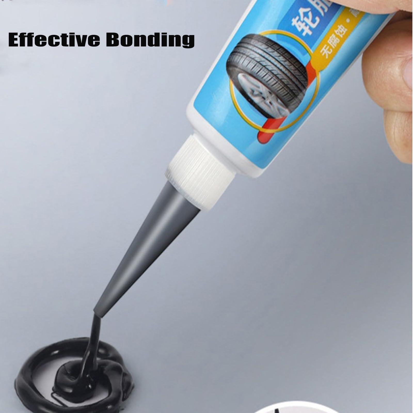 INHLUGLK INHLUGLK Black Tyre Repair Instant Car Tire Repair Adhesive Glues, Tire Repair Glue Liquid Strong Glues, Instant Strong Bond Leather Glue (3pcs)