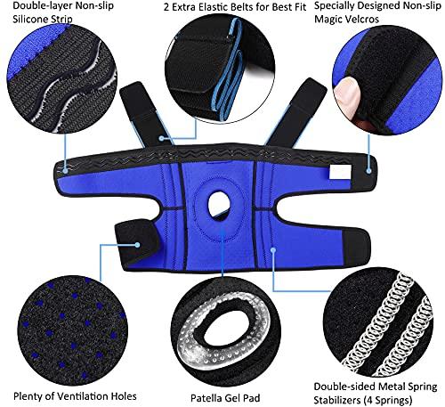 Docbraces Docbraces - Knee Brace with Side Stabilizers & Patella Gel Pads, Adjustable Compression Knee Support Braces for Knee Pain, Meniscus Tear,ACL,MCL,Arthritis, Joint Pain Relief,Injury Recovery