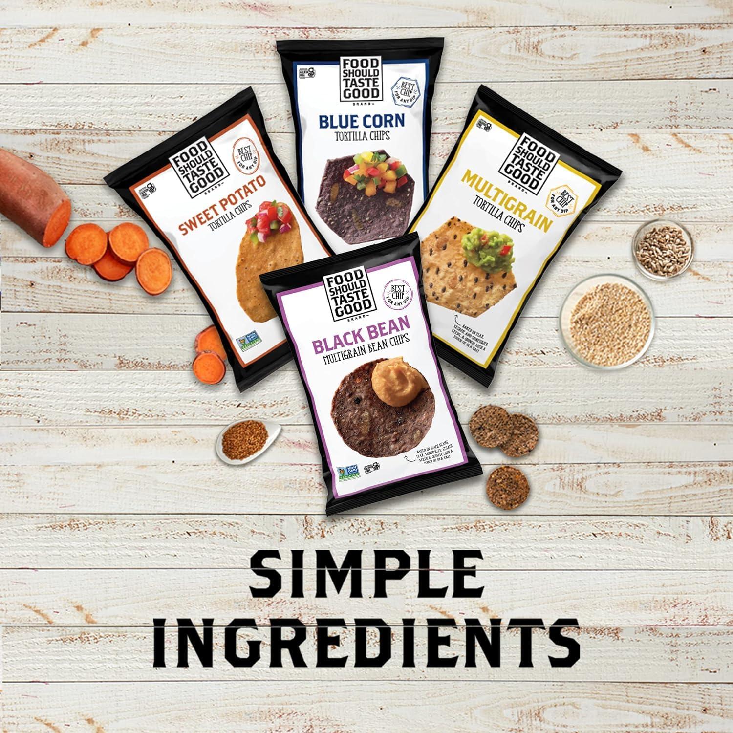 Food Should Taste Good Food Should Taste Good Blue Corn Tortilla Chips, 5.5 oz. (Pack of 6)