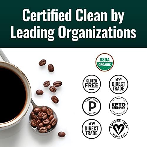 Natural Force Natural Force Clean Coffee Dark + Medium Roast Bundle - Organic, Mold Free, Whole Bean Coffees Tested for Toxins and Powered by Purity – Great Taste + Aroma - 2x 12 Ounce Bags