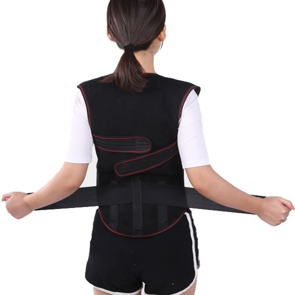 SJHY Posture Corrector Tourmaline Self-Heating Vest Full Back Support Belt Waist Brace Back Posture Vest Spine Shoulder Correction Belt Back Posture (Size : X-Large)