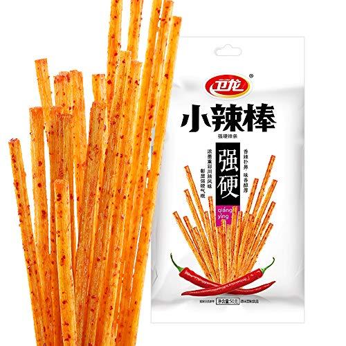 Lonodee 2 Pack Weilong Latiao, Mala Xiangla xiaolabang Chinese Special Snack Food: Wei Long Series Spicy Gluten 50gx2,100g)