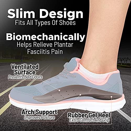 FOOTMATTERS FootMatters 3/4 Slim Orthotic Inserts – for Plantar Fasciitis Pain Relief –Insoles for Women and Men with Arch Support & Heel Cup (L – US Men 11-13)